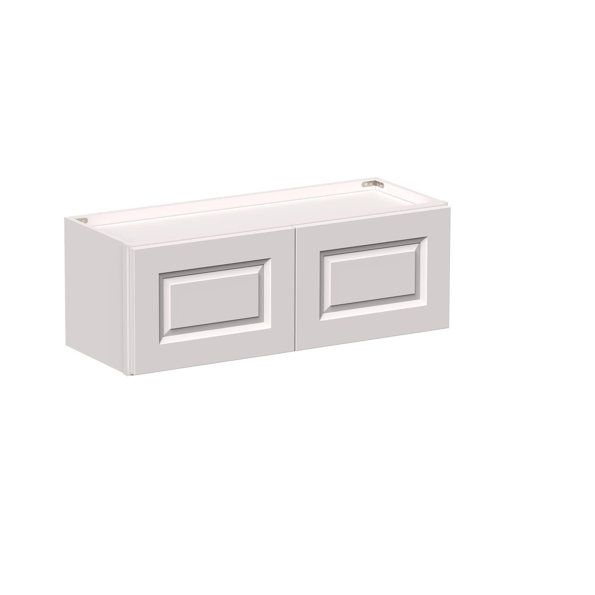 Angle. Boyel Living - 33-in W x 12-in H x 12-in D Shaker RTA Kitchen Wall Cabinet with Soft-Close Doors - Glacier White.