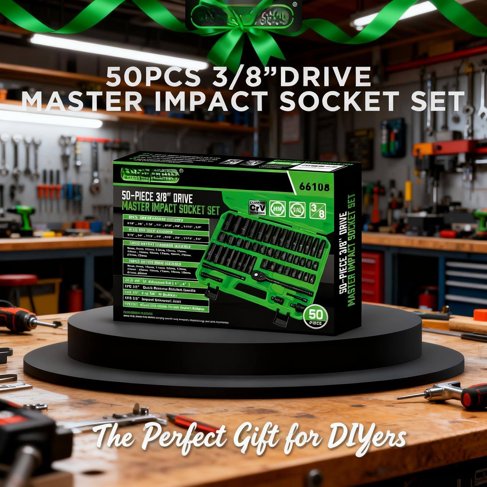 50PCS 3/8" DRIVE MASTER IMPACT SOCKET SET

50-PIECE 3/8" DRIVE MASTER IMPACT SOCKET SET

The Perfect Gift for DIYers