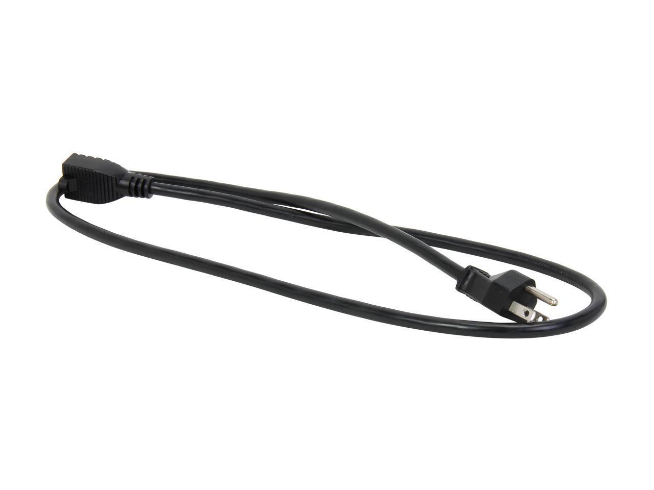 Alt View 1. Cables to Go - C2G 29930 16 AWG Power Extension Cord (NEMA 5-15P to 5-15R), 4 Ft, Black, TAA Compliant.