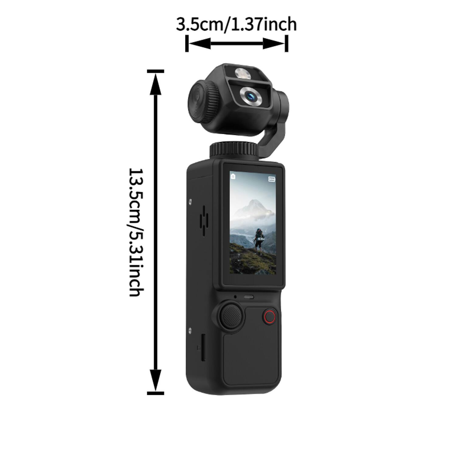 3.5cm/1.37inch  
13.5cm/5.31inch
