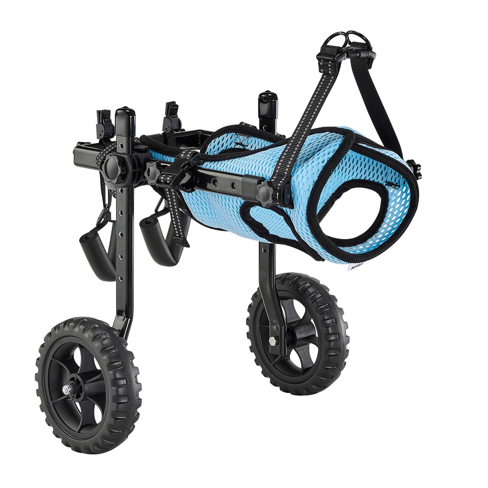 Alt View 5. VEVOR - Dog Wheelchair for Back Legs, Adjustable 2 Wheels Pet Wheelchair, Lightweight  Dog Cart with Shock-Absorbing Wheels - Black.