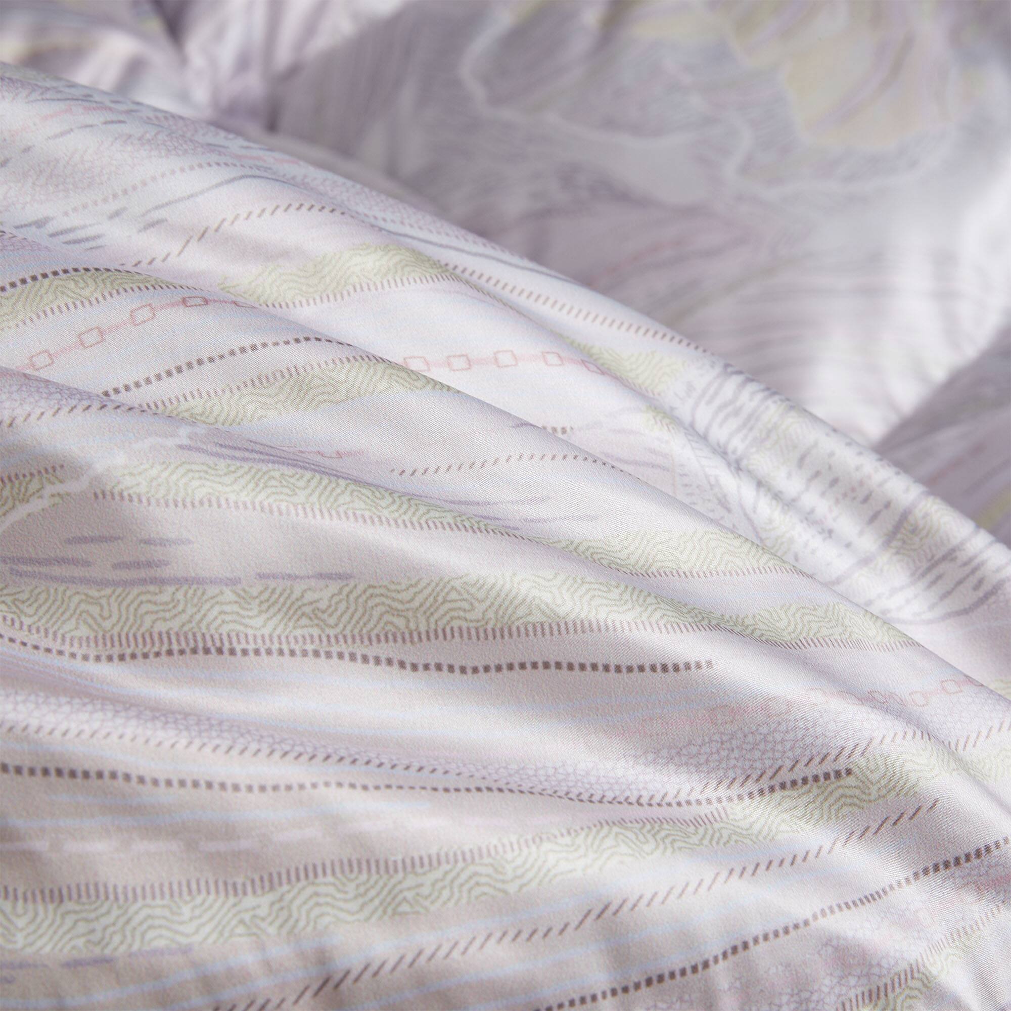 Alt View 1. Puredown - Puredown Luxurious Silk Cover 93% White Goose Down Comforter Duvet Insert, Pastel Bloom, King - Pastel Bloom.