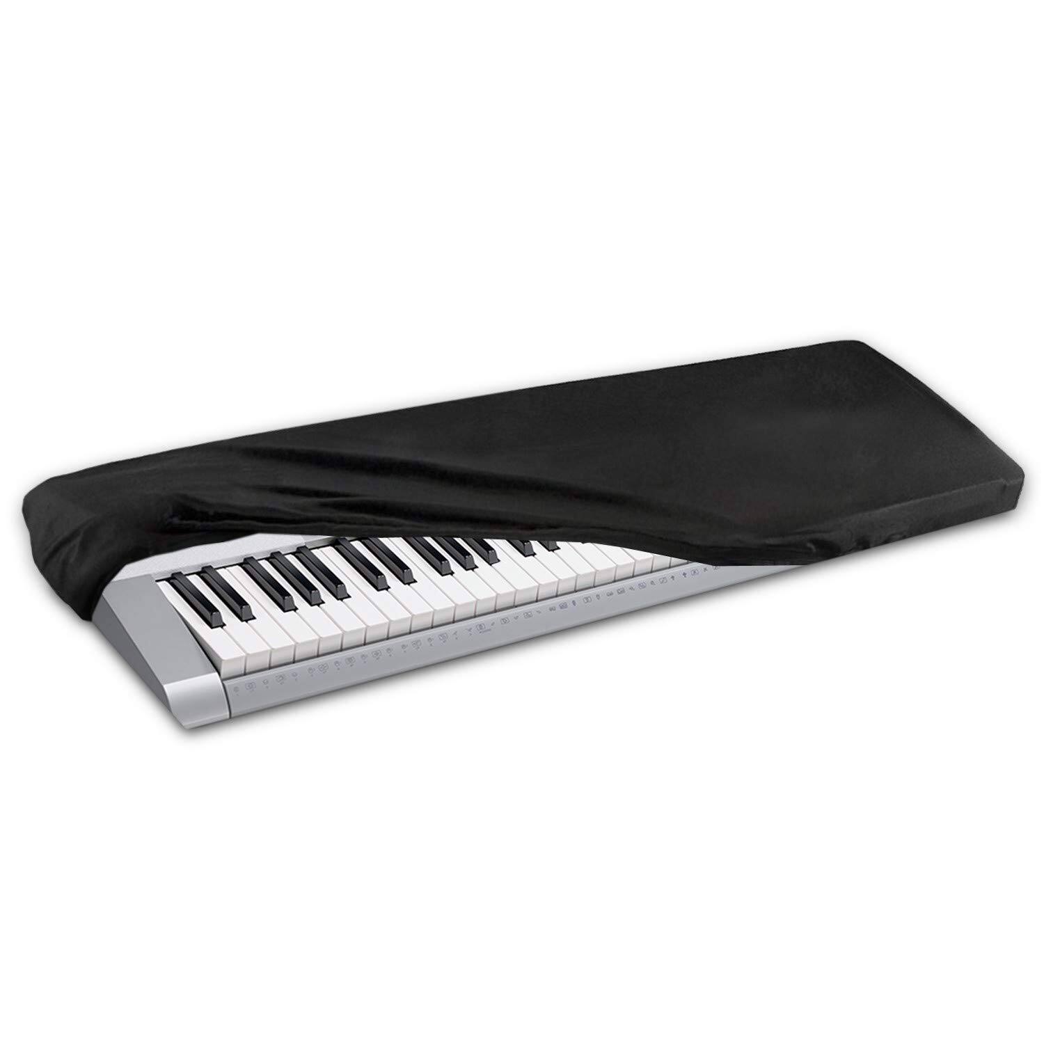Alt View 3. HQRP - Elastic Keyboard Dust Cover with Storage Bag for Yamaha 61-76 Key Digital Pianos and Synthesizers - Black.