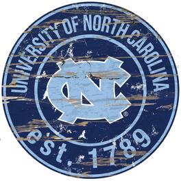 Fan Creations - North Carolina Tar Heels 23.5" Distressed Round Sign - Multicolor