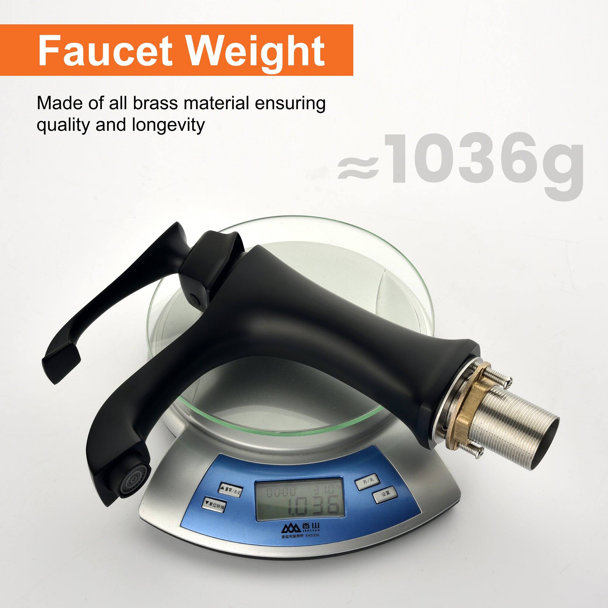Faucet Weight

Made of all brass material ensuring quality and longevity

≈1036g