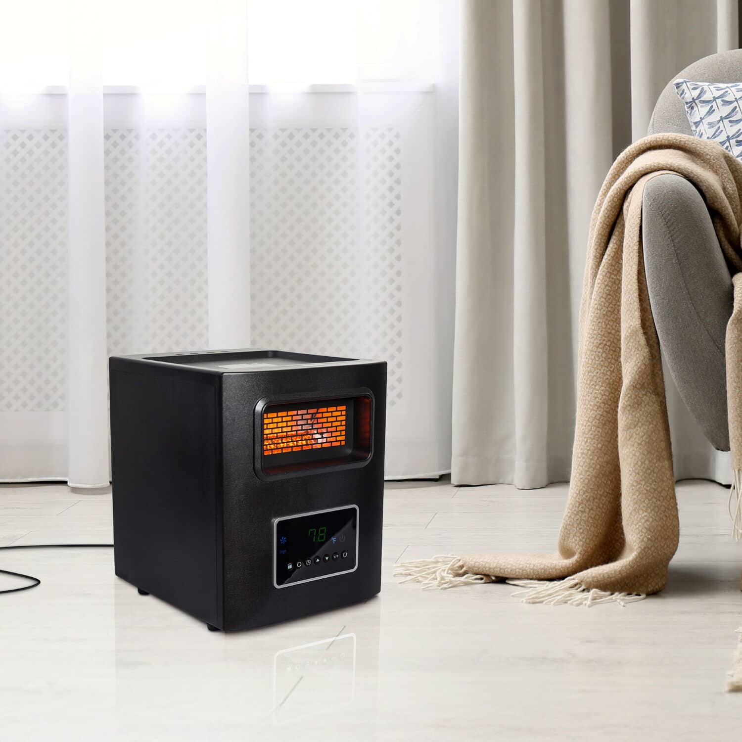 Alt View 11. Lifesmart - 4-Wrapped Element Infrared Heater with USB Charging - Black.