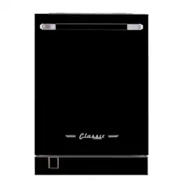 Unique Appliances - 24" Classic Retro Panel Ready Dishwasher - Midnight Black