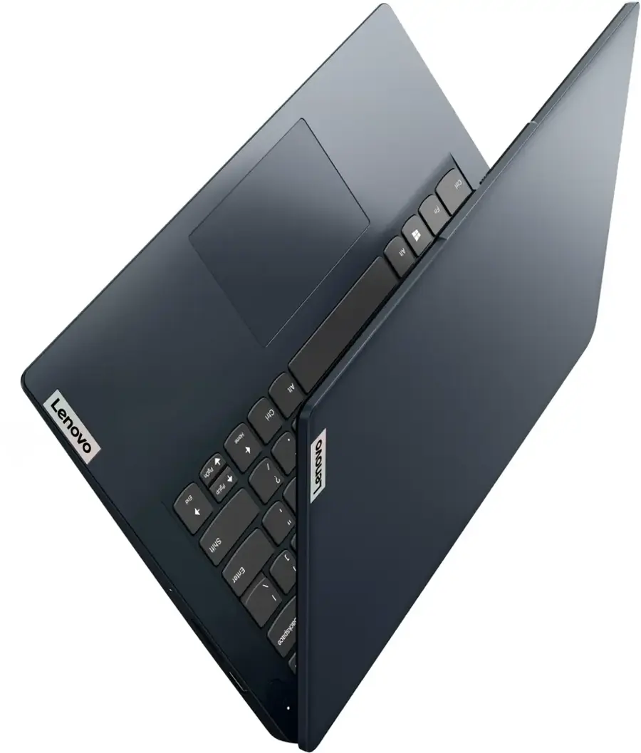 Lenovo ThinkPad laptop computer with a black keyboard and a black screen.