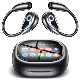 VEAT00L - VEATOOL M94 Open Ear Headphones: Bluetooth 5.4 Touch Screen Wireless Earbuds with ENC, TF Card Support, 60H Playtime - Black