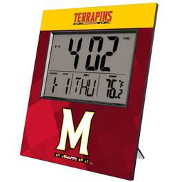 Keyscaper - Maryland Terrapins Color Block Digital Desk Clock - Multicolor
