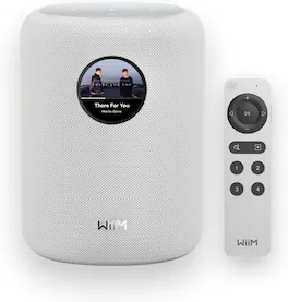 WiiM - Sound Smart Speaker with Touch Display, Hi-Res Audio, Remote Included, 100W Peak, White
