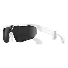Cluzine - AI Smart Sports Glasses 3200W Pixel HD Camera Photo Video Call AI Translation Anti-Shake IP66 Waterproof AI Chat - White