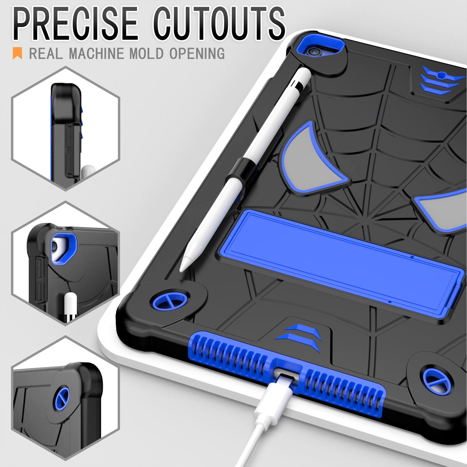 PRECISE CUTOUTS  
REAL MACHINE MOLD OPENING