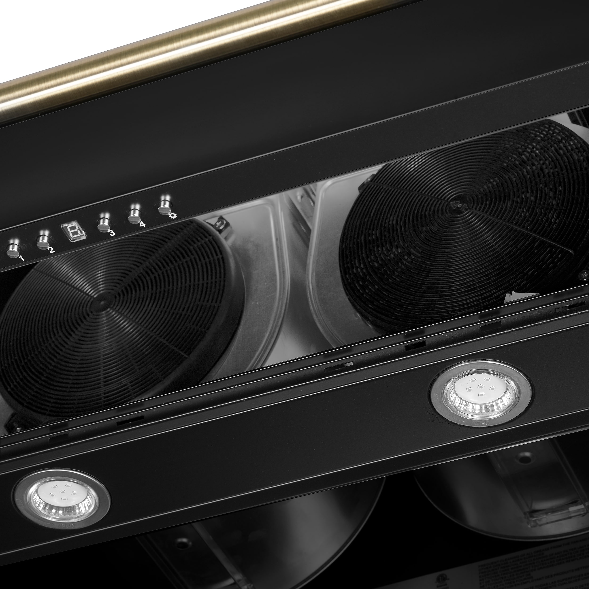 Alt View 8. Forno Appliances - Aria 60 in. Convertible Wall-Mounted Range Hood - Black.