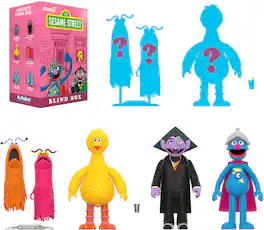 Super7 - Sesame Street - Reaction Blind Box Wv2 - 12pc Flat - COLLECTIBLES - Multicolor