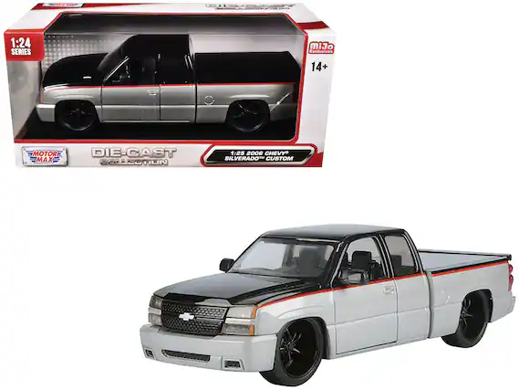 1:24 SERIES
MOTOR MAX DIE-CAST COLLECTION
1:25 2006 CHEVY SILVERADO™ CUSTOM
MiJo Exclusives 14+