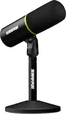 The text on the image is "SHURE."