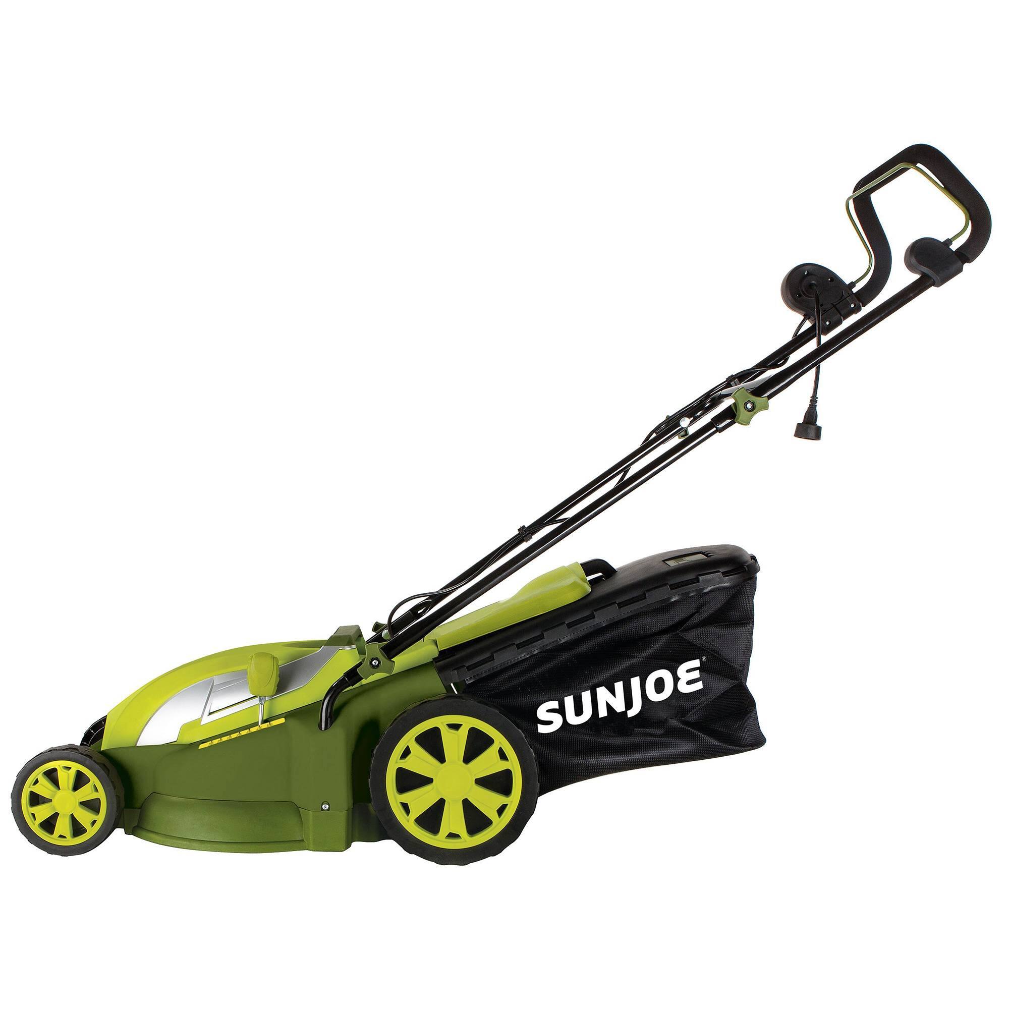 Alt View 5. Sun Joe - Sun Joe Push Lawn Mower and Mulcher, 17" Walk Behind Grass Cutter, SUJ-MJ403E - Green.