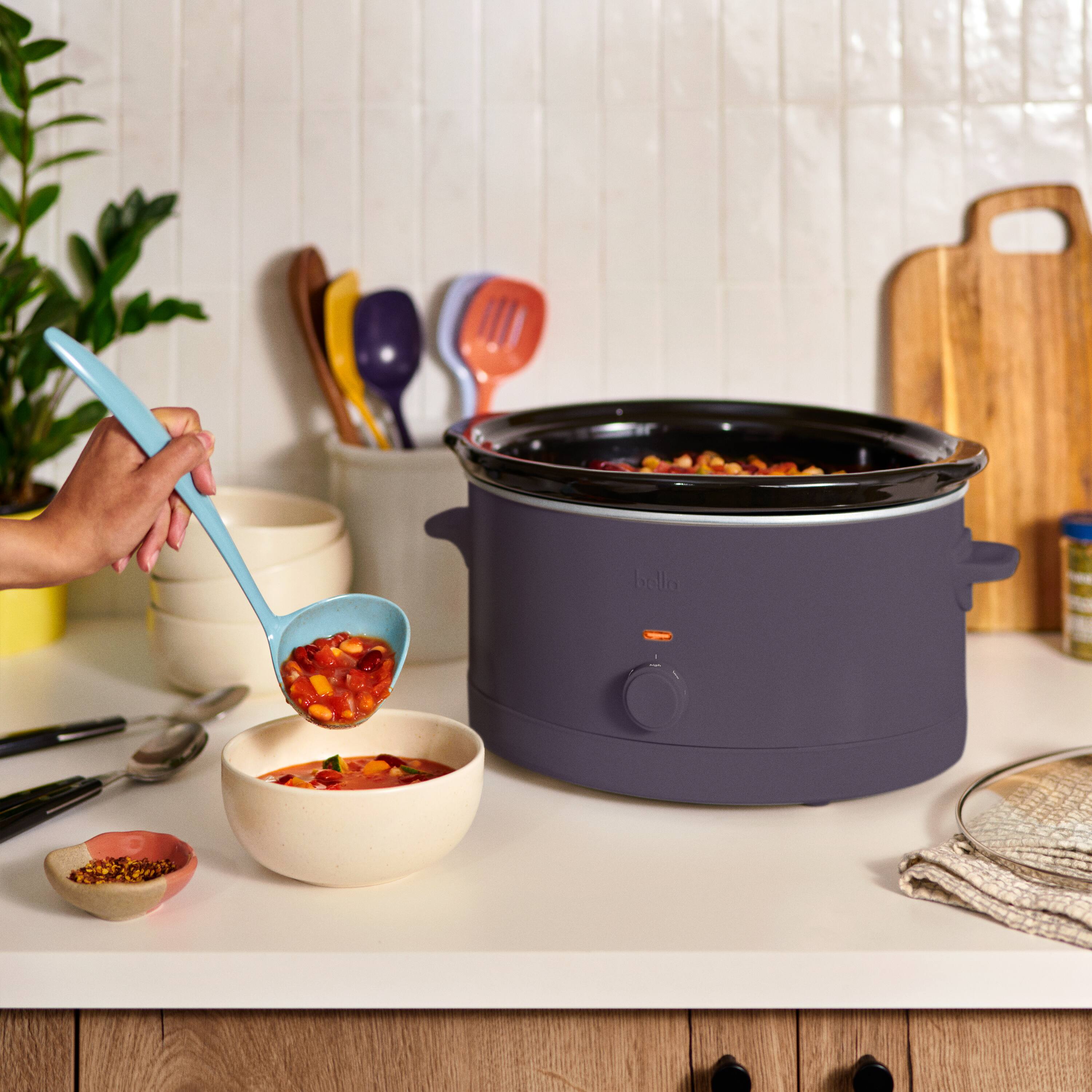 Alt View 6. Bella - 6-qt. Manual Slow Cooker - Plum.