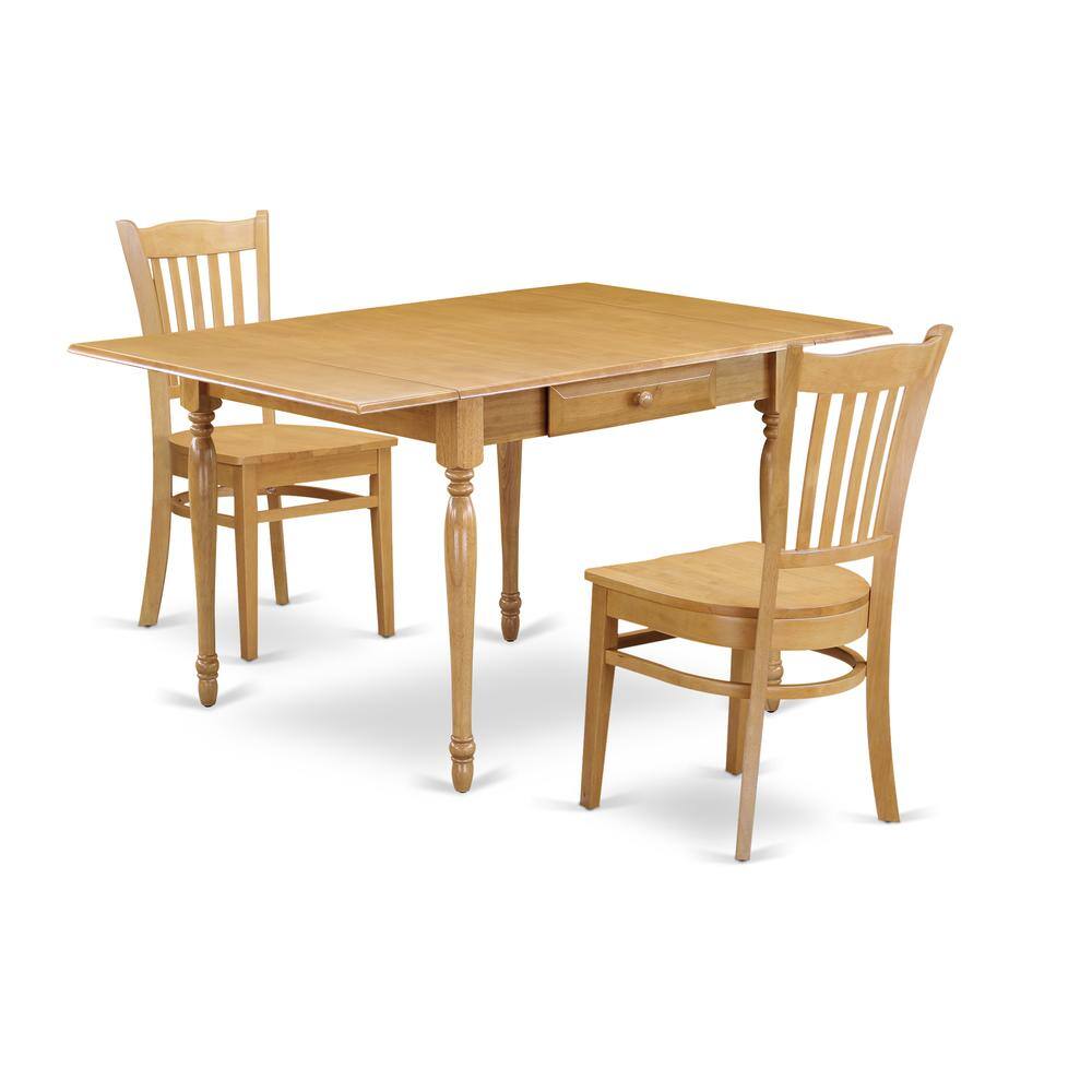 Left. East West Furniture - Dining Room Set Oak - Brown.