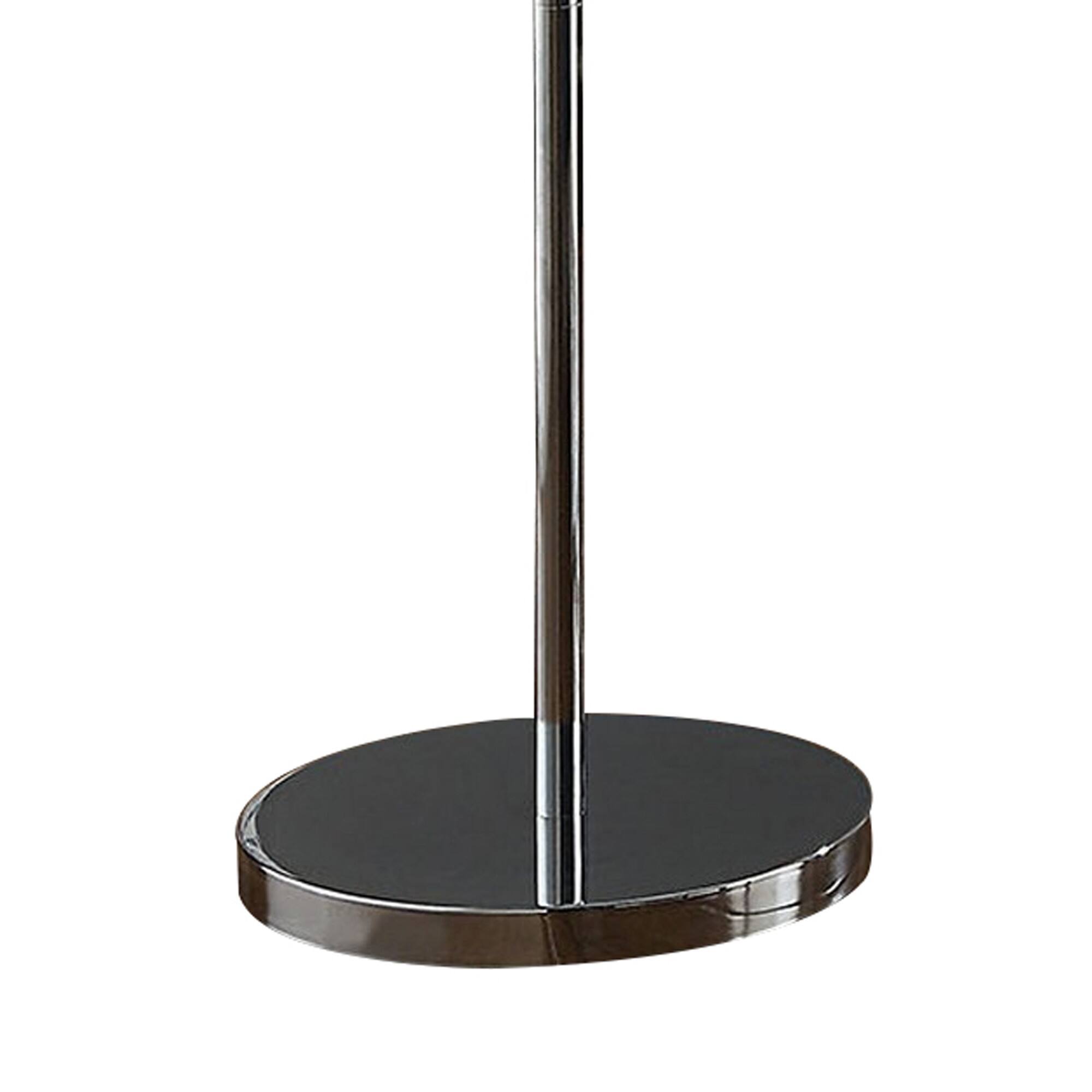 Back. Manhattan Lane - Cara 62 Inch Floor Lamp, Hanging Drop Design, Crystal and Metal, Chrome.