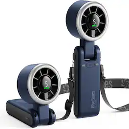Loheer - Portable Handheld Turbo Fan Battery Operated Mini Travel Fan Personal Cooling Desk Fan
