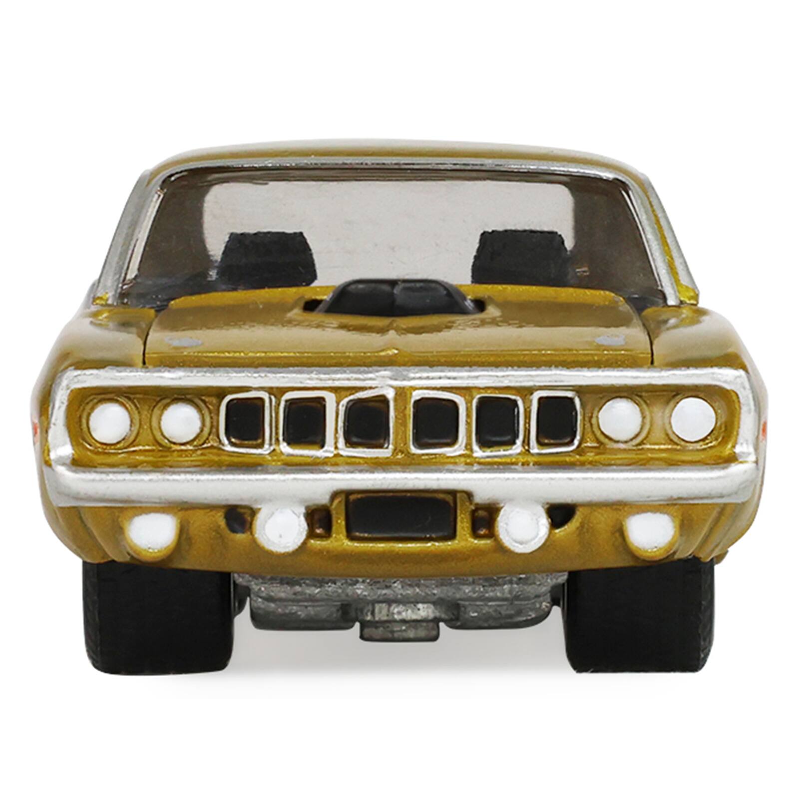 Alt View 3. Greenlight - 1971 Plymouth Hemi ‘Cuda Gold Metallic with Black Accents "America 250 Edition" 1/64 Diecast Model Car by Greenlight.