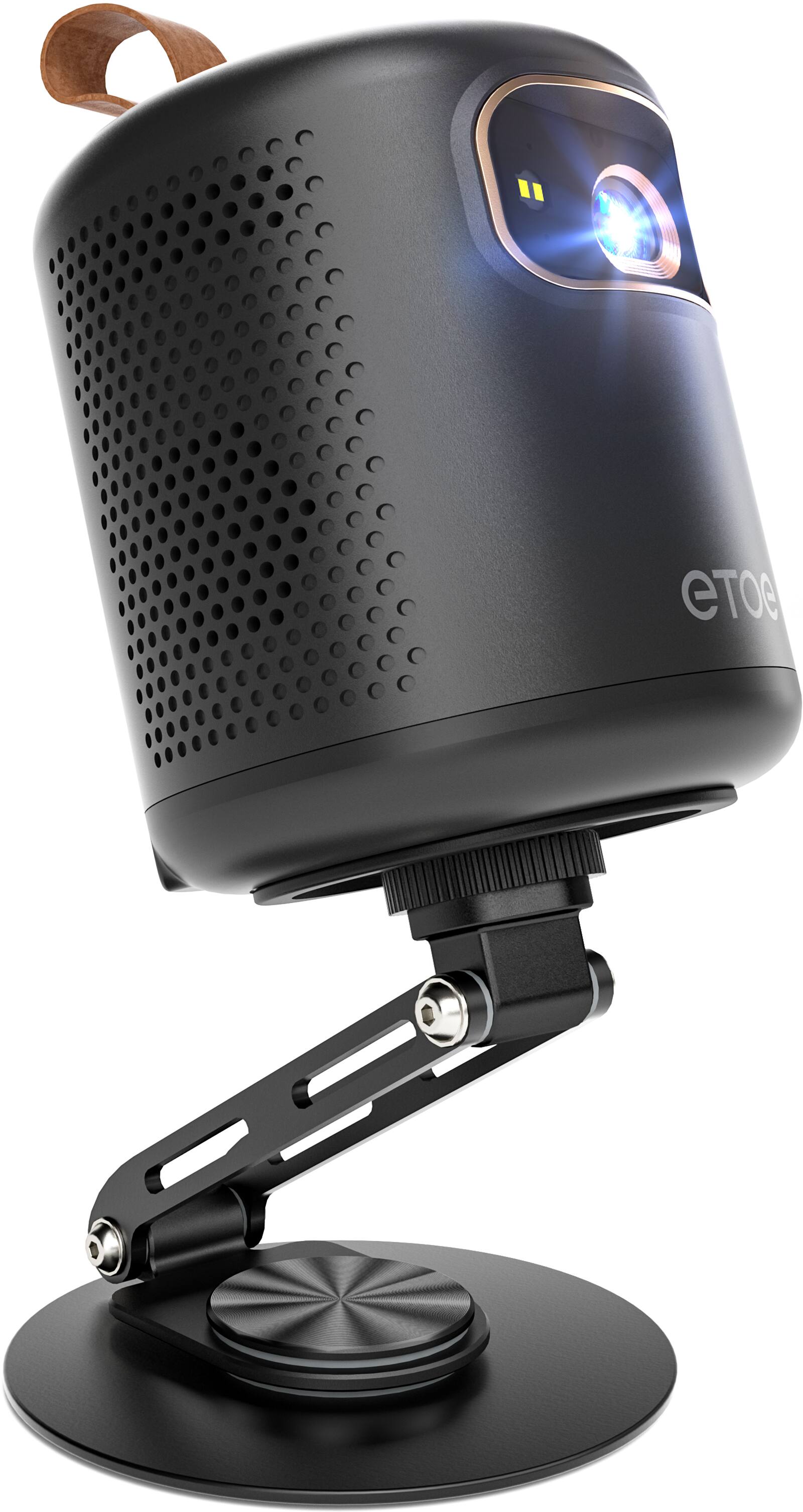 Front. ETOE - Projector Stand, 360° Rotatable Desk Mount for Dolphin Projector - Black.