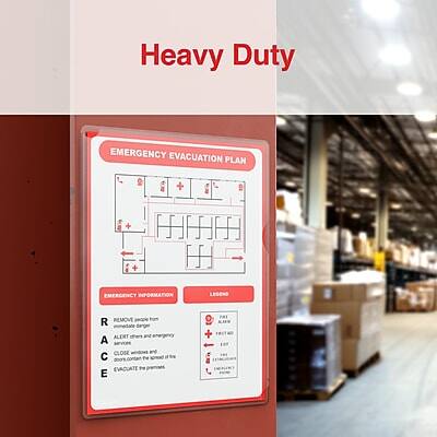 Heavy Duty

EMERGENCY EVACUATION PLAN

EMERGENCY INFORMATION
R - REMOVE people from R
A - ALERT others and A
C - CLOSE doors and C
E - EQUIP with personal

LEASING
+ First Aid Kit
+ Fire Extinguisher
+ Emergency Phone