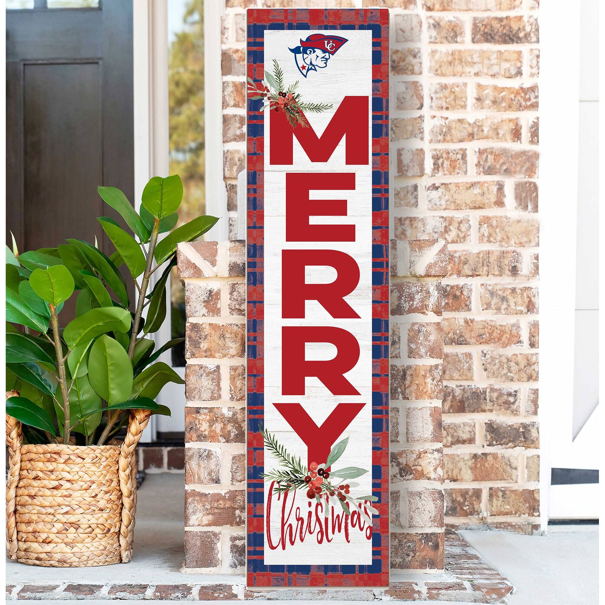 Alt View 1. Jardine - Cumberlands Patriots 12'' x 48'' Outdoor Merry Christmas Leaner - White.