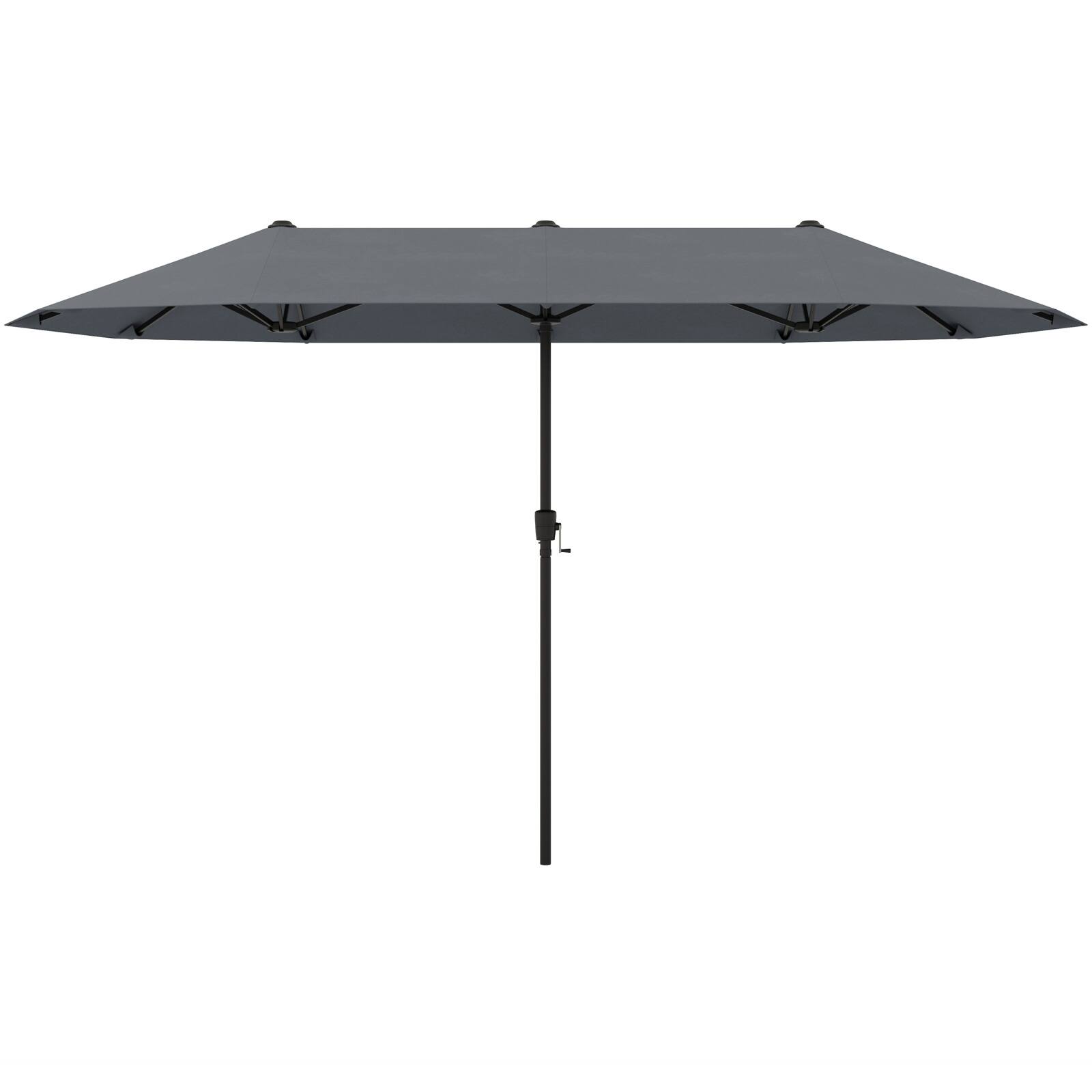 Alt View 9. Gymax - Gymax 13 FT Double-sided Patio Umbrella Outdoor Large Twin Size Umbrella Grey - Grey.