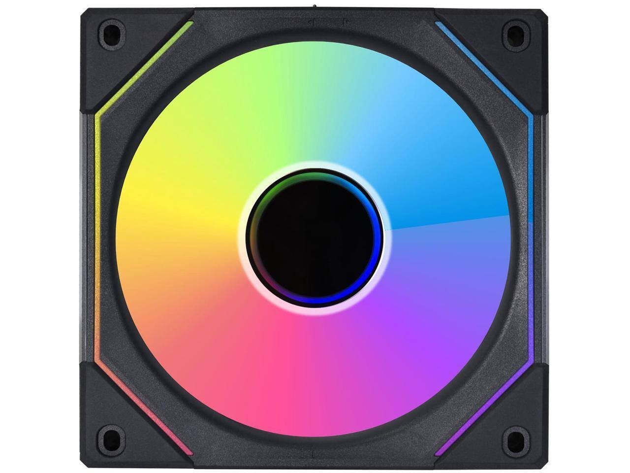 Alt View 4. Lian Li - LIAN LI UNI FAN SL INFINITY 120 RGB BLACK  3 PCS PACK ---UF-SLIN120-3B  ( L Connect 3.0 Controller included) - Black.