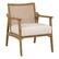 Angle. OSP Home Furnishings - Alaina Cane Back Arm Chair - Linen.