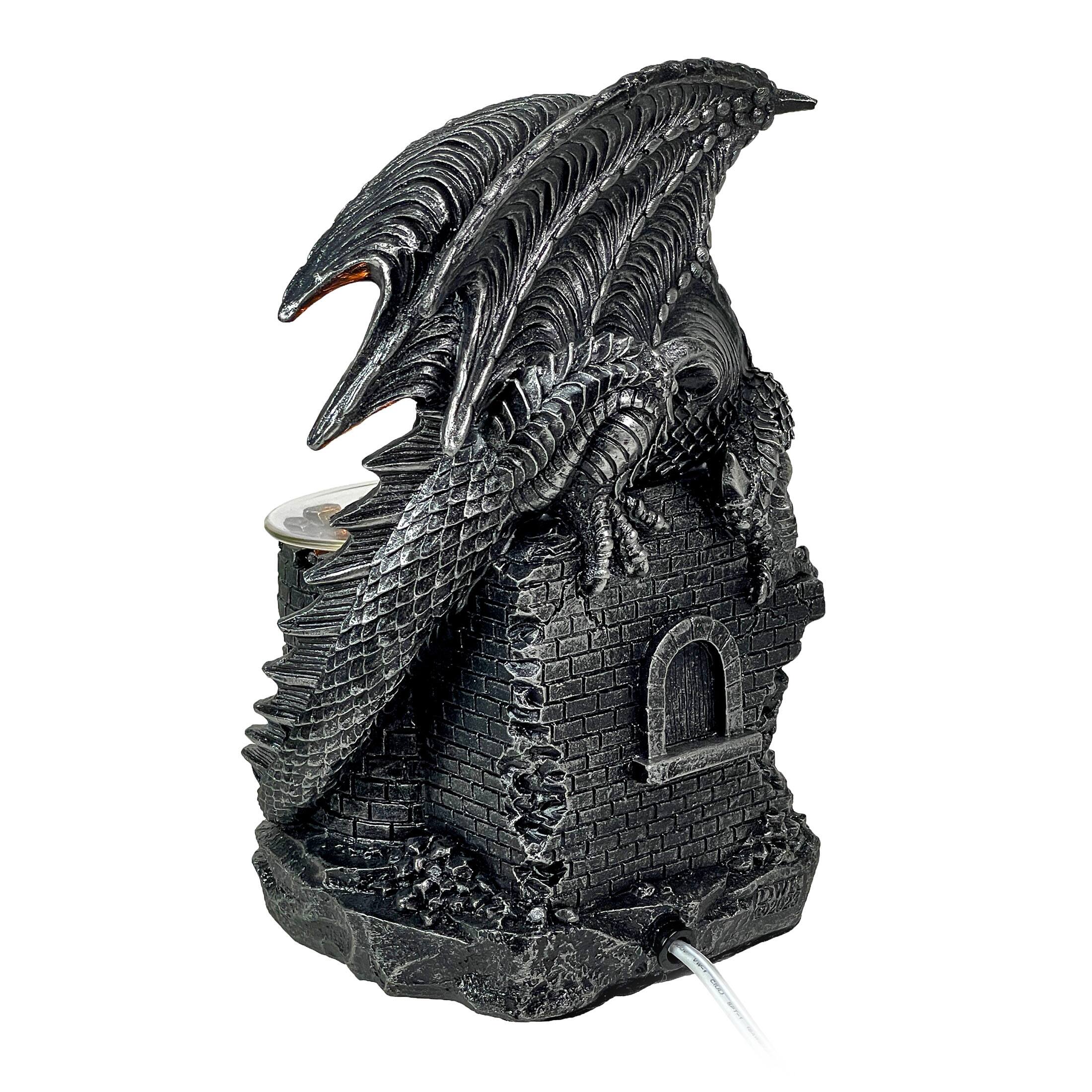 Alt View 8. World of Wonders - Fragrance of the Fierce Dragon Castle Guardian Electric Oil Burner - Black.