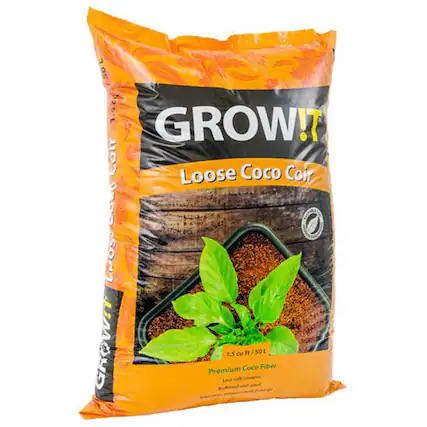 GROW!T
Loose Coco Coir
1.5 cu ft / 50L
Premium Coco Fiber
Low salt content
Sterilized and aged