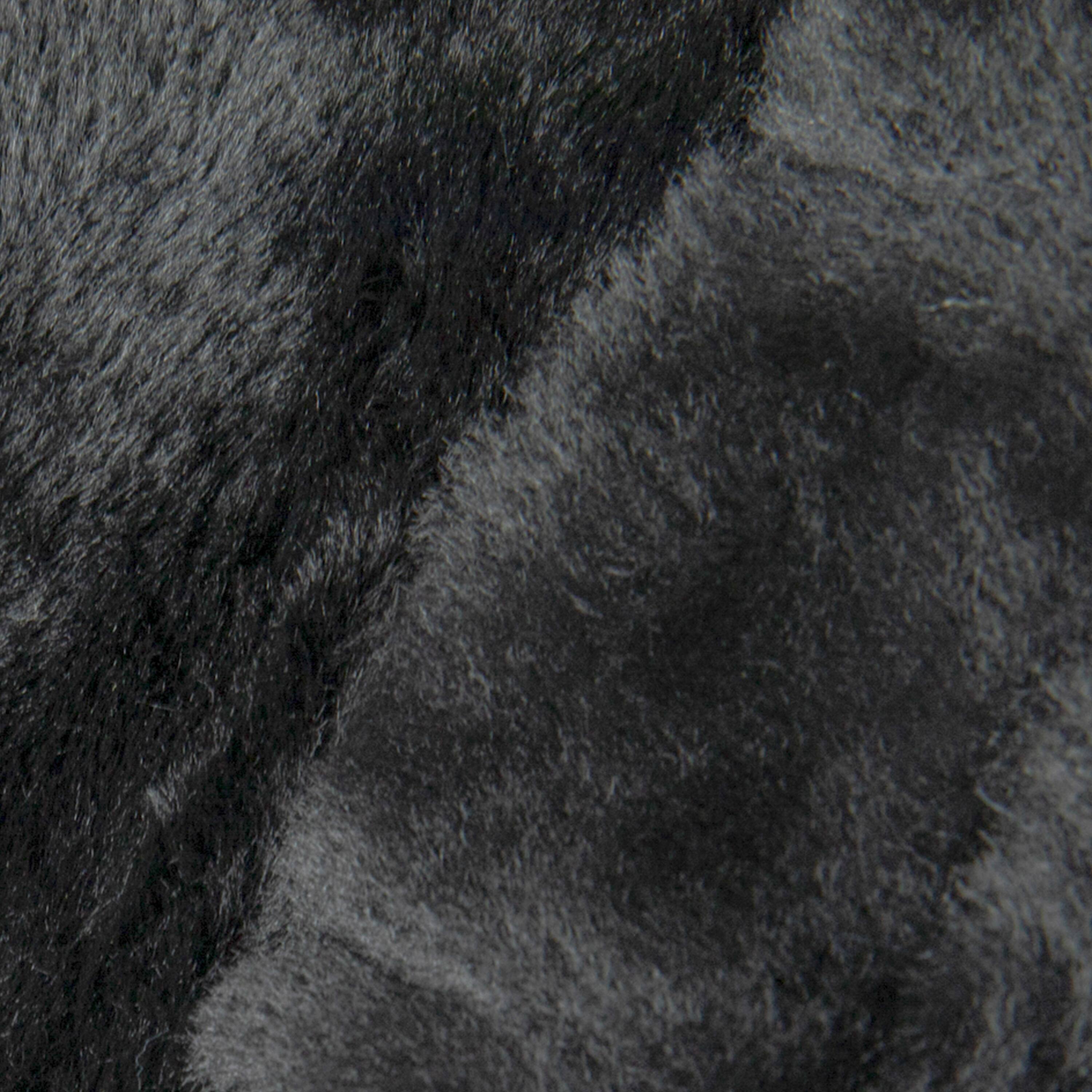 Alt View 8. Emma + Oliver - Oversized Bean Bag Chair for Kids and Adults - Black Furry.