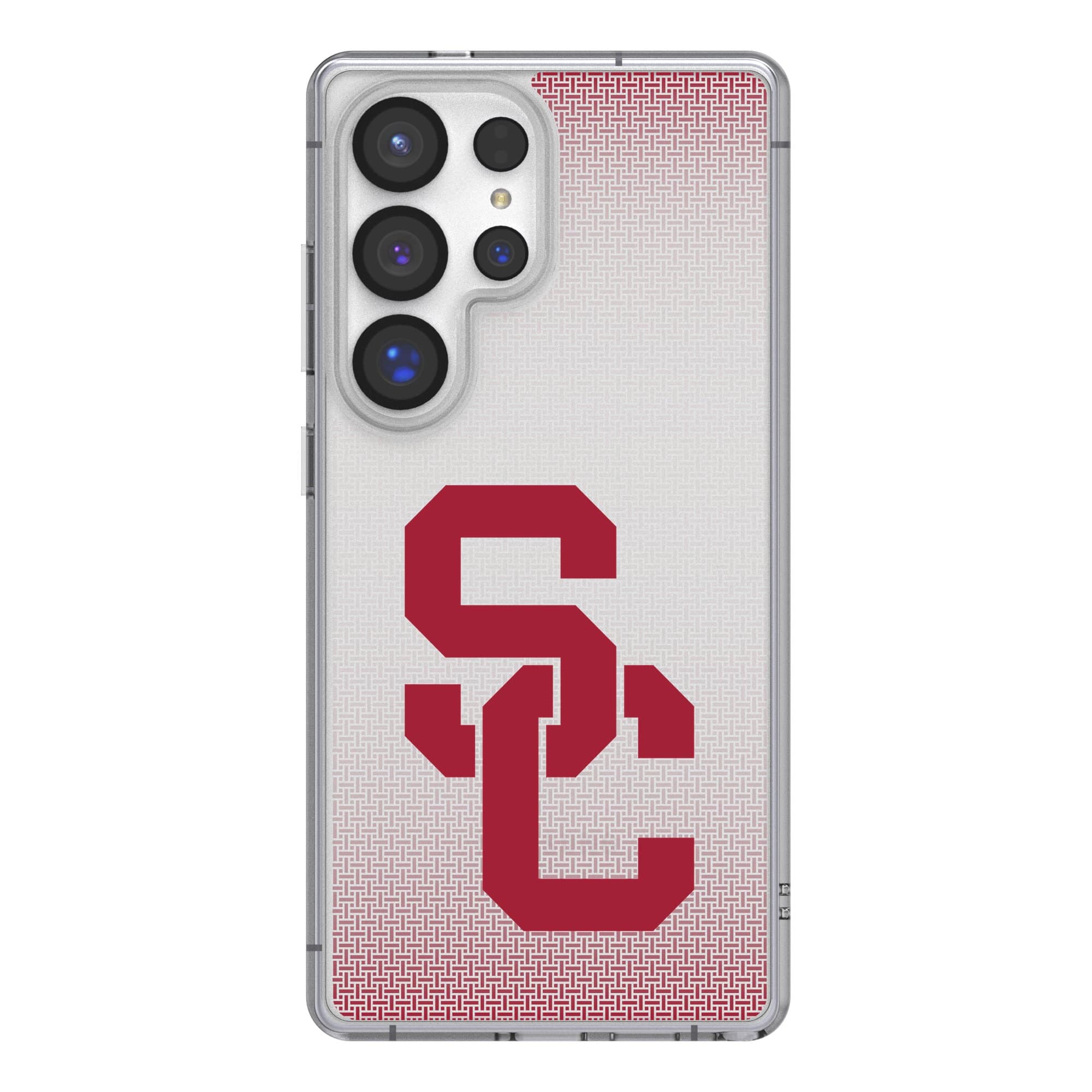 Keyscaper - NCAA - USC Trojans Linen Logo Galaxy Clear Case - S25 - Multicolor