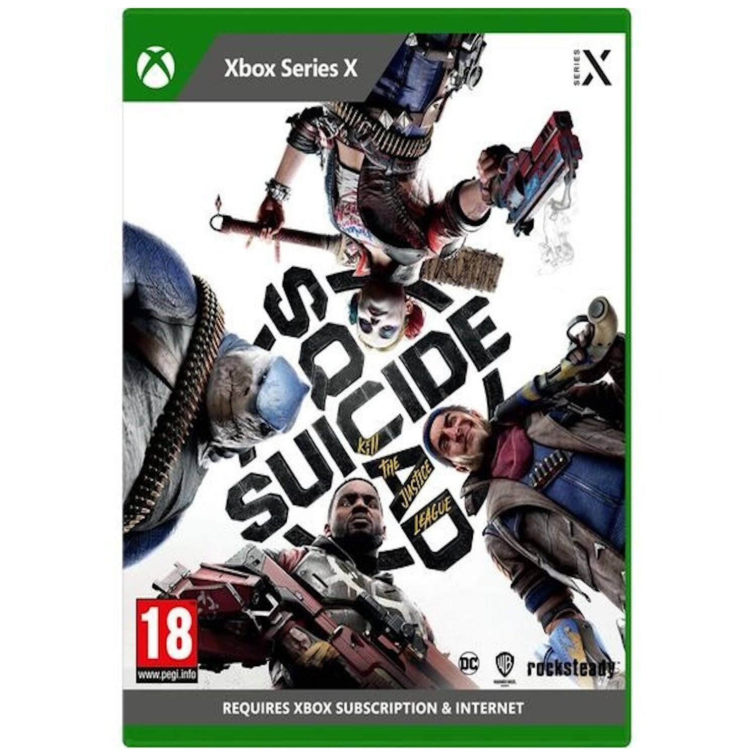 Xbox Series X  
Suicide Squad: Kill the Justice League  
18  
www.pegi.info  
REQUIRES XBOX SUBSCRIPTION & INTERNET