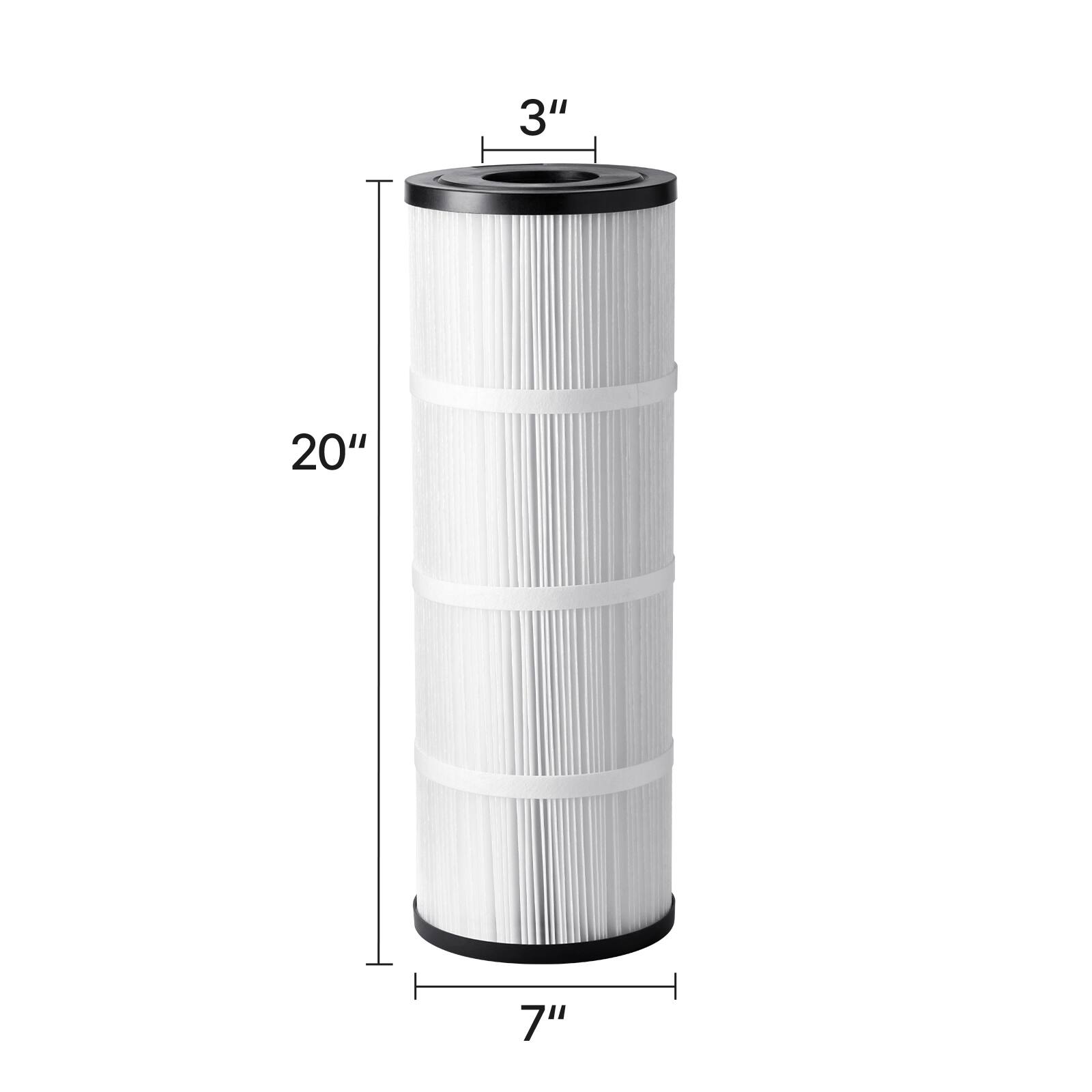 Alt View 4. VEVOR - Pool Filter Cartridge, 50 Sq. Ft Spa Hot Tub Filter Cartridge Replacement, Compatible with Hayward C500, CX500-RE - black.