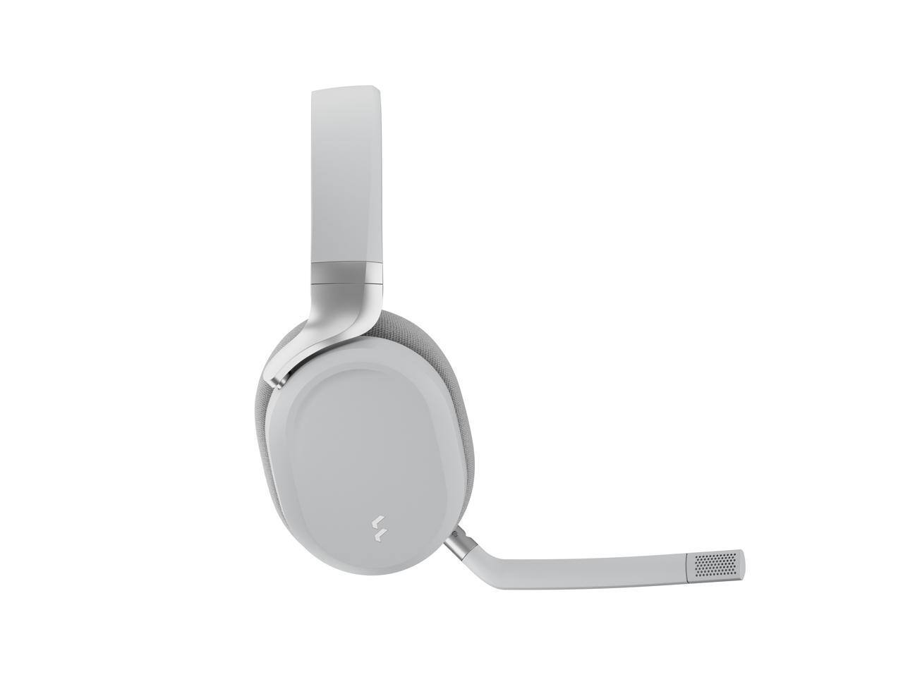 Alt View 8. Fractal Design - Fractal Design Scape RGB Wireless Gaming Headset - USB Dongle, BT 5.3, 40-Hr Battery, Charging Stand - Gray.