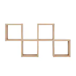 Danya B - Cubby Chessboard Wall Shelf – Horizontal or Vertical - Chestnut