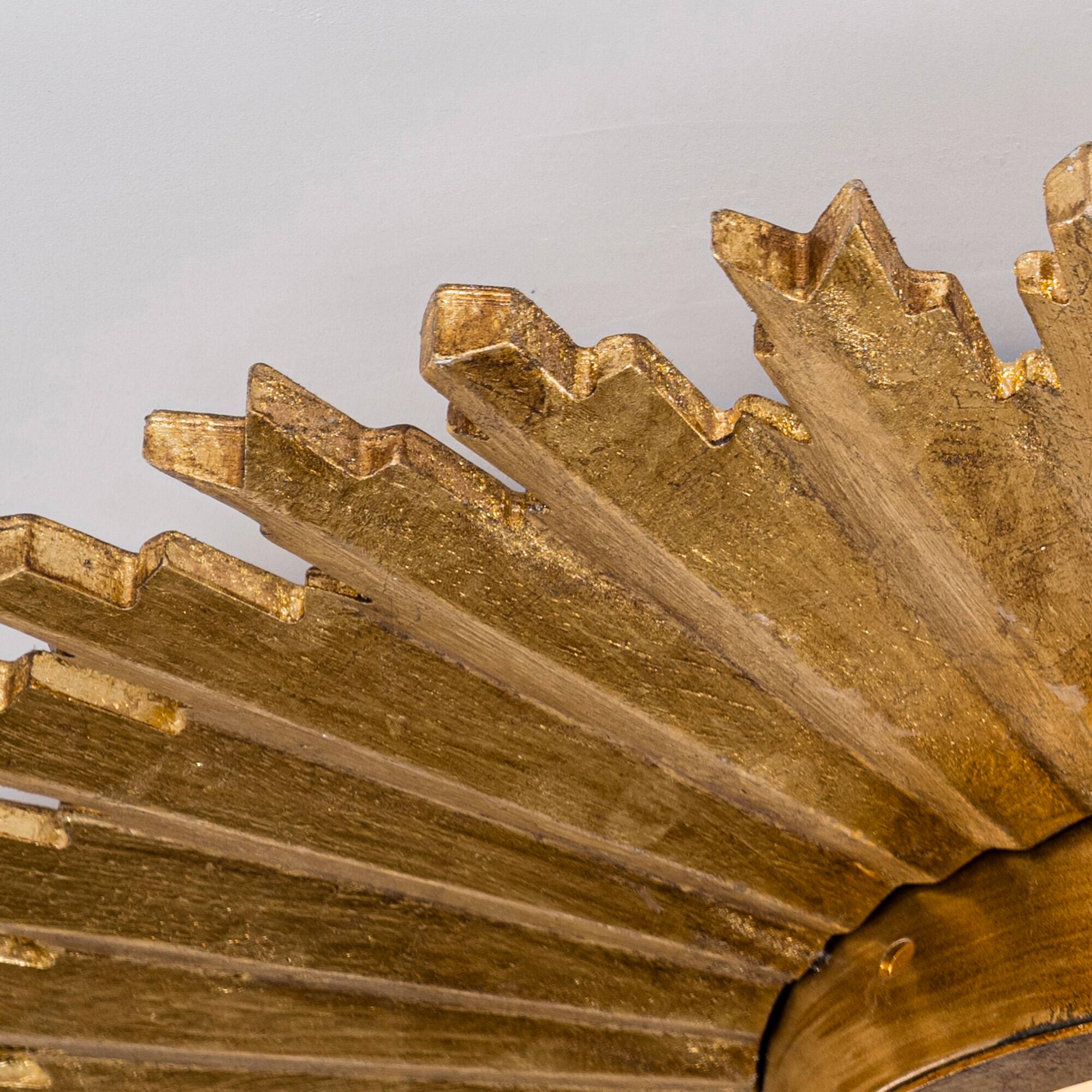 Alt View 4. Parrot Uncle - Golden Sunburst Flush Mount LED Lighting - Gold.