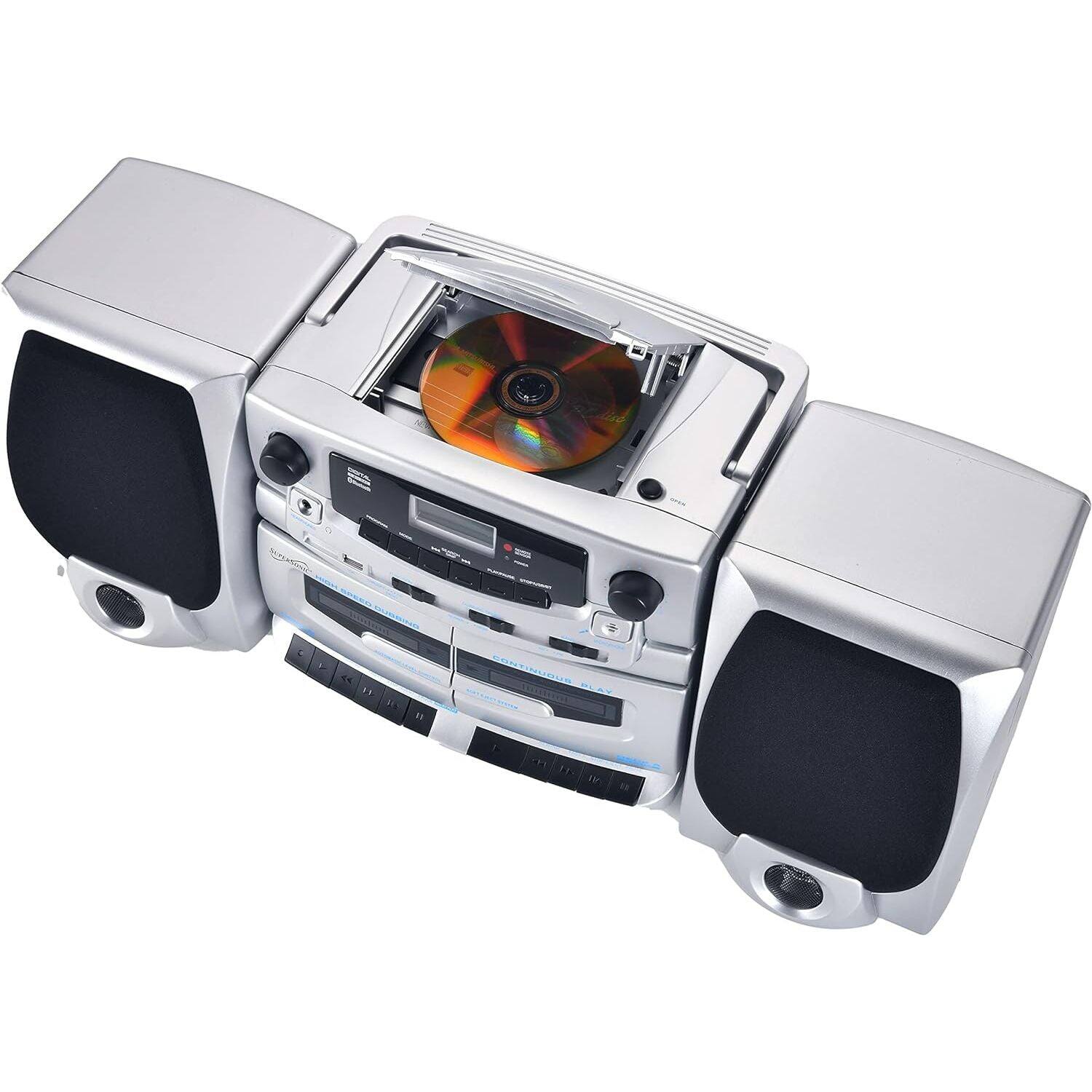 Angle. Supersonic - Supersonic SC2121BTSLV Bluetooth Audio System - Black.