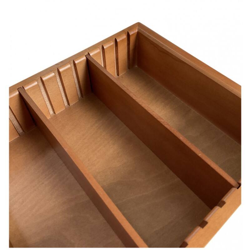Left. Prestige - Adjustable Cigar Tray (Light Oak) - Light Oak Finish.