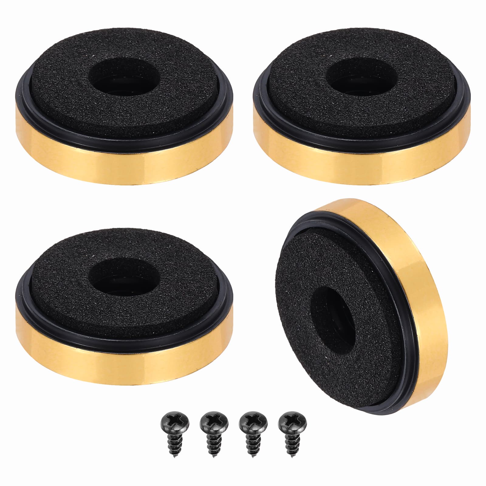 Unique Bargains - 4pcs 30mmx8mm Speaker Isolation Feet, Anti-Vibration Foam Pads for HiFi Home Theater Audio - Gold price history on PriceWatchPro