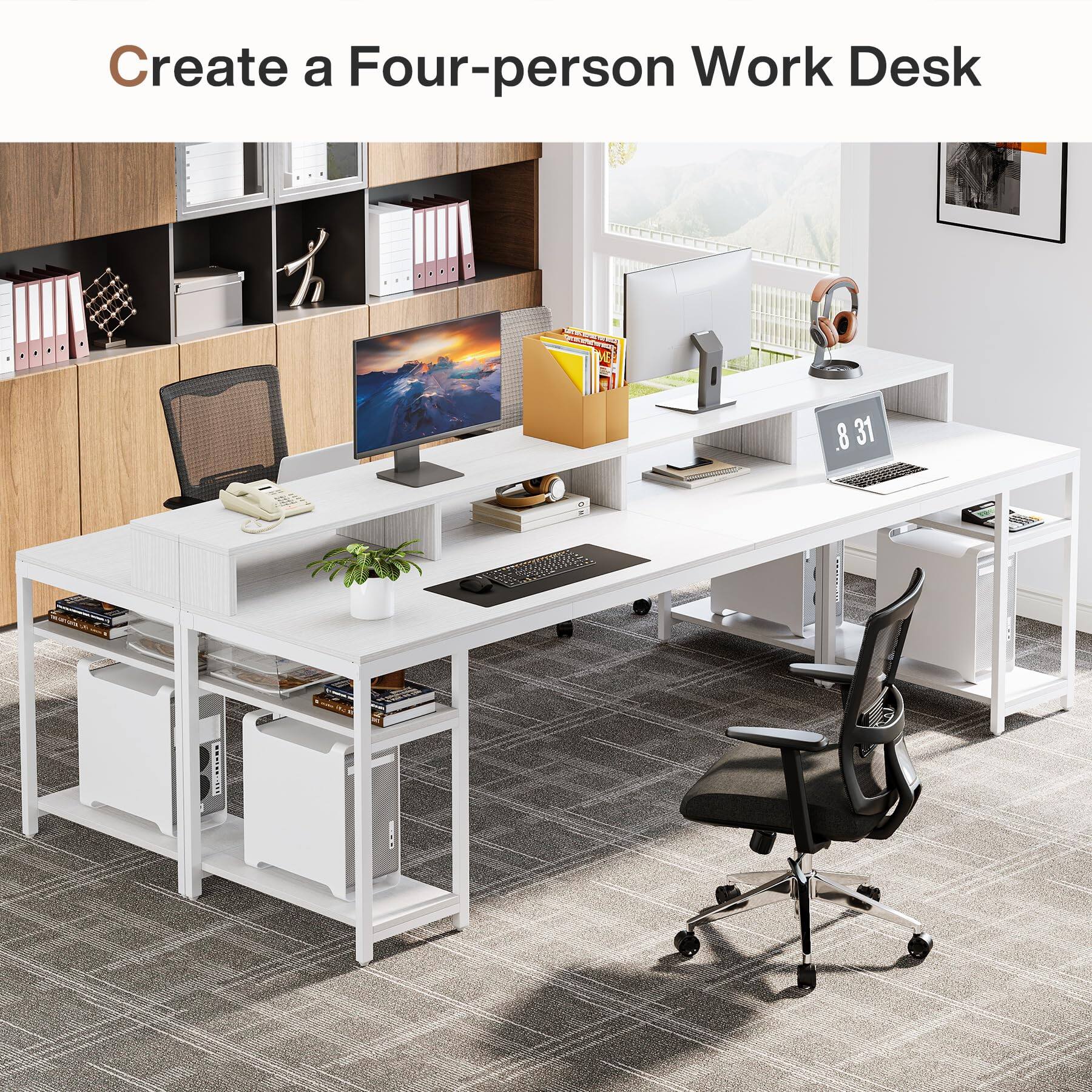 Create a Four-person Work Desk