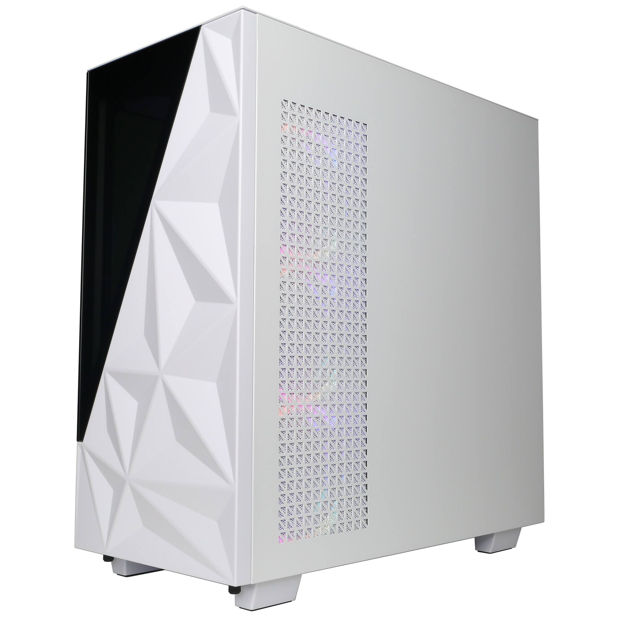Alt View 5. CyberPowerPC - Gaming Desktop - AMD Ryzen 5 8400F - NVIDIA GeForce RTX 5060 8GB - 16GB DDR5 - 2TB PCIe 4.0 SSD - White.