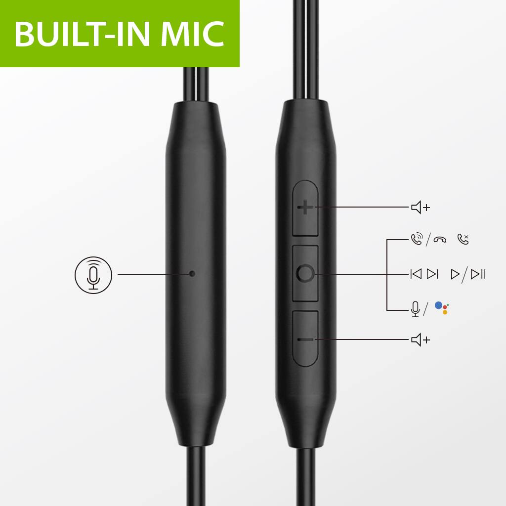 BUILT-IN MIC

- Microphone
- Volume Up
- Play/Pause
- Previous/Next
- Bluetooth/Wi-Fi
- Call/End Call
- Volume Down