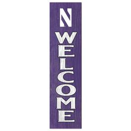 Jardine - Northwestern Wildcats 12'' x 48'' Welcome Outdoor Leaner - Purple