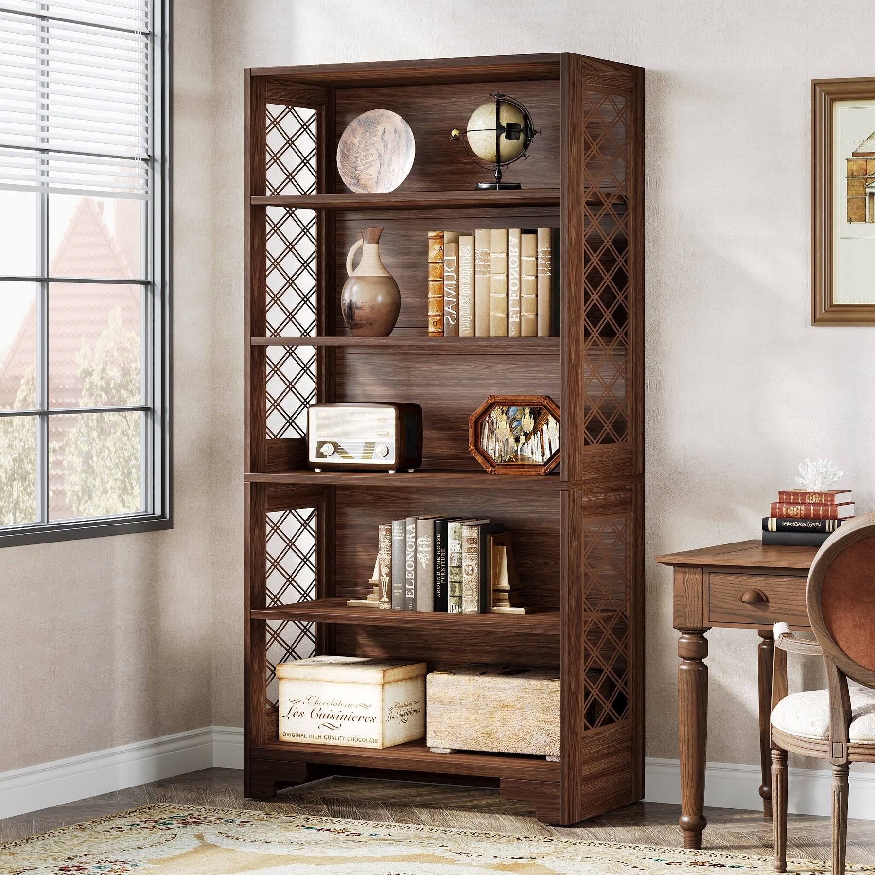 Dark Brown Wood Shelves
